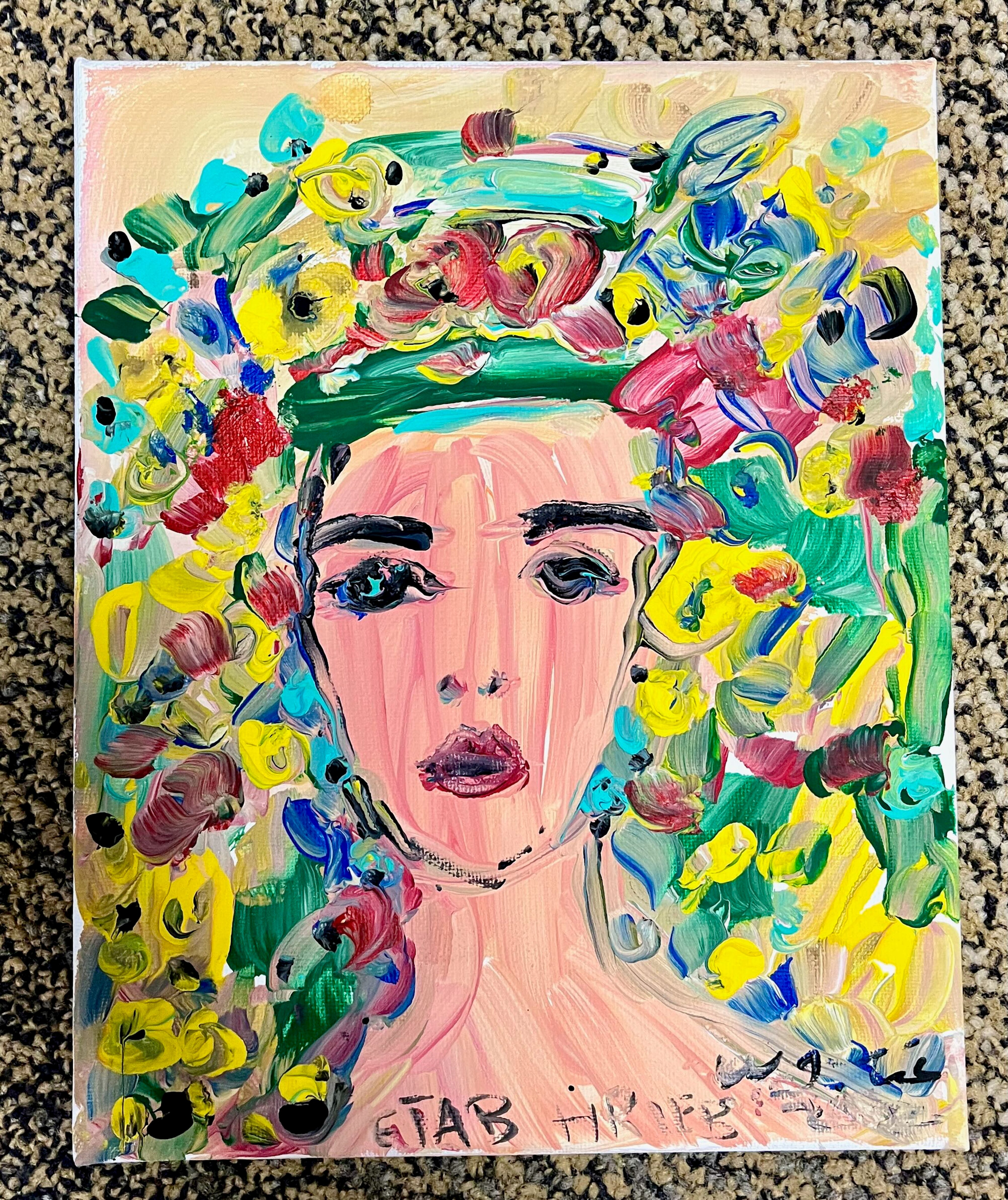 Yellow Portrait by Etab Hreib
